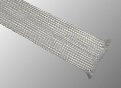 400px Multfil Polyersterband weiss  auf grau